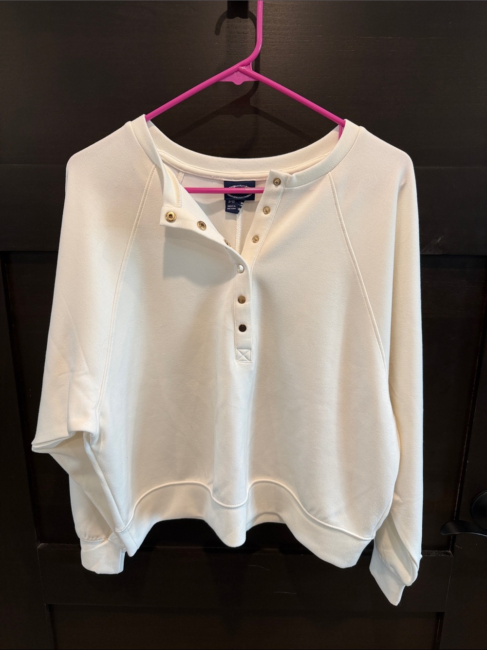 SCOOP Women's Snap-Front Henley Sweatshirt